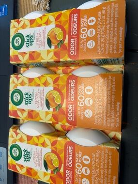 3 Pack Bundle!!Stick Ups Fresh New Day Orange Scent Adhesive Air Fresheners
